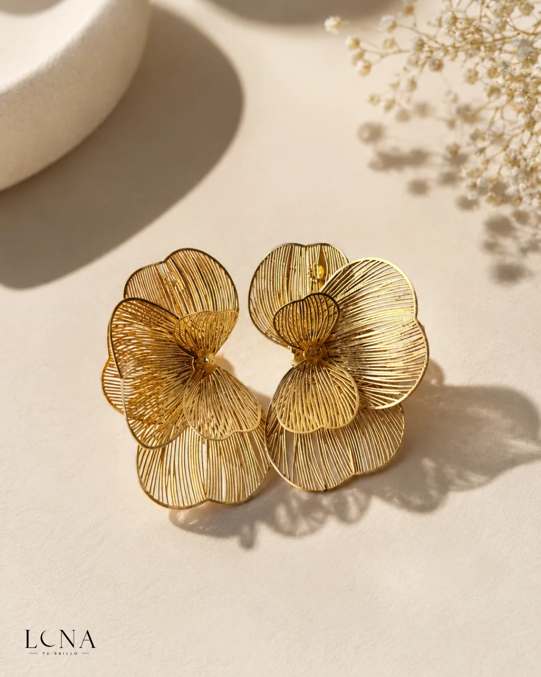 Aretes de perla Luna